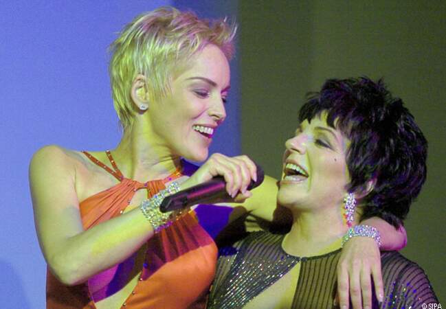 Sharon Stone et Liza Minelli au gala de l'amfAR de 2004