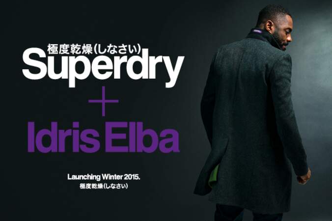 Idris Elba pour sa collection automne-hiver avec Superdry
