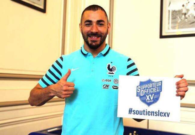 Karim Benzema supporter du XV de France