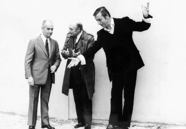 Louis de Funès, accompagné de Gérard Oury et Yves Montand sur La folie des grandeurs