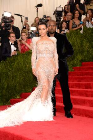 Kim Kardashian en Roberto Cavalii et Kanye West