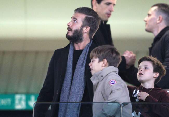 David Beckham avecs es fils Romeo et Cruz