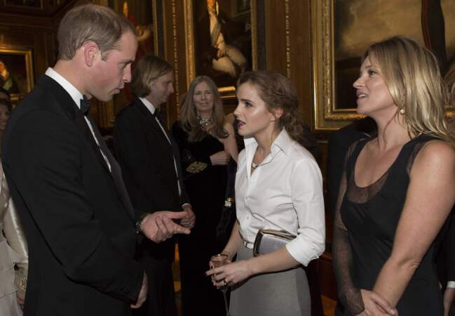 William, Emma Watson et Kate Moss