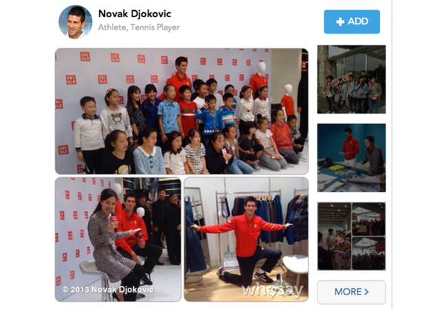 Novak Djokovic, ambassadeur d'Uniqlo s'est fait plaisir à Shanghaï 