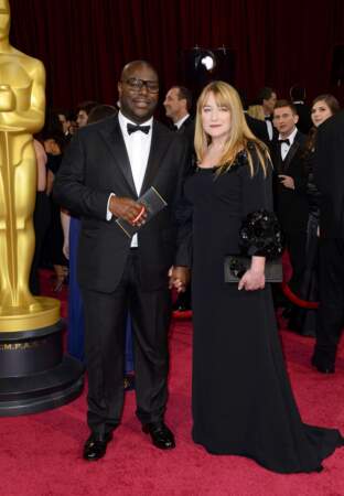 Steeve McQueen, le réalisateur de 12 Years a Slave, avec sa compagne Bianca Stigter