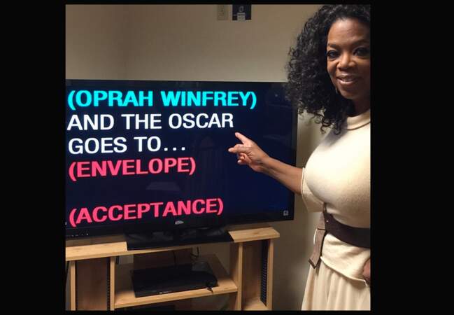 Oprah Winfrey pendant ses répétitions
