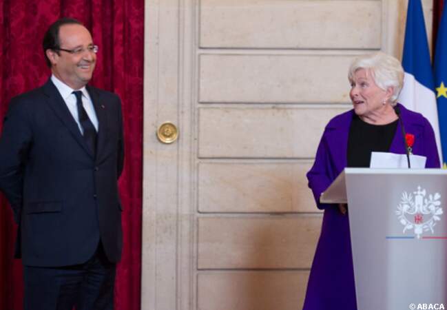 Line Renaud et François Hollande