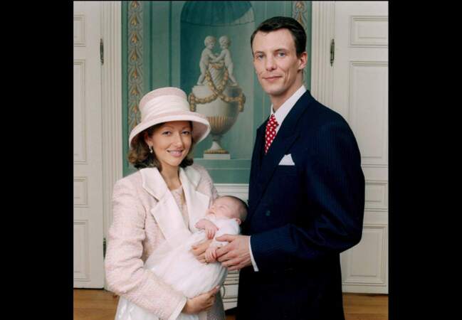 4 novembre 1999 Baptême du prince Nikolai, fils du prince Joachim de Danemark et de sa première femme Alexandra 