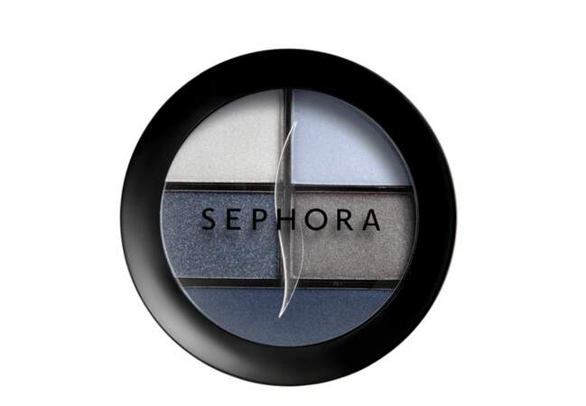 Sephora – Palette 4 ombres à paupières et 1 liner Smoky Blue  – 18,95€