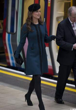 Kate Middleton dans son manteau Malene Birger