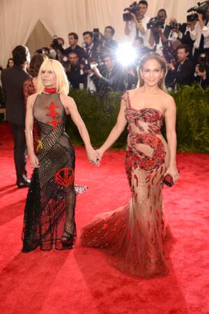 Donatella Versace et Jennifer Lopez