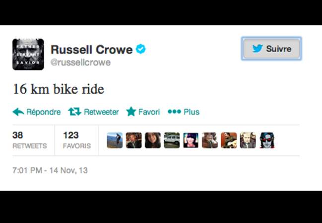 Russel Crowe entretient sa forme