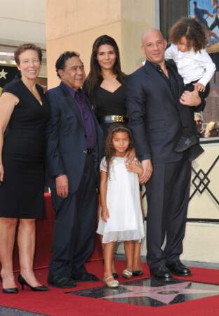 Vin Diesel en famille sur le Walk of Fame
