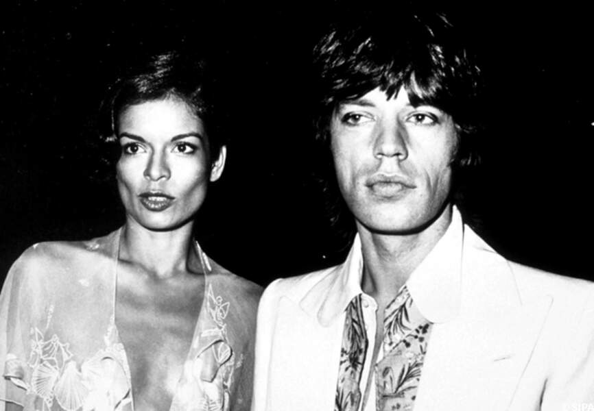 Mick Jagger et sa première femme Bianca