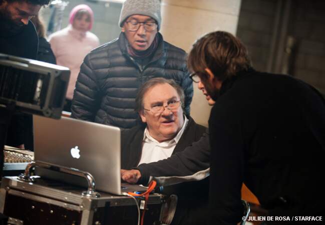 Gérard Depardieu en plein tournage