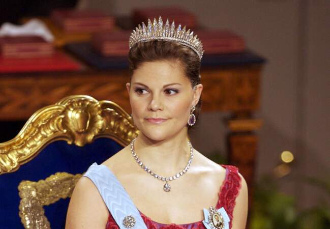 La princesse Victoria de Suède arbore la tiare de diamants dite de Bade
