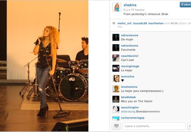 @Shakira en pleine répétition