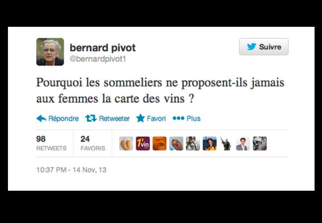 Bernard Pivot, le vin, les femmes...