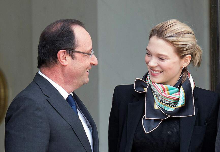 Léa Seydoux est elle aussi aux côtés de François Hollande