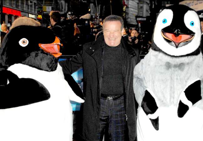 Robin Williams était également célèbre pour son talent de doubleur. Ici pour le film "Happy Feet" (2006), à Londres