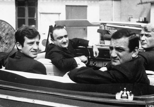 Jean-Paul Belmondo Henri Verneuil et Lino Ventura dans Cent milles dollars au soleil en 1964