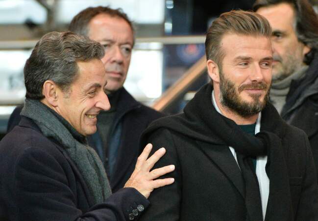 Nicolas Sarkozy et David Beckham