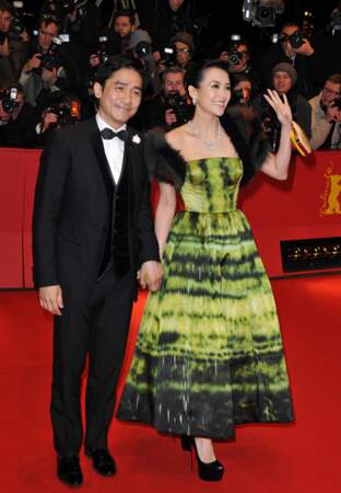 7 février : Effet tie and dye vert pour Zhang Ziyi pour la 63e Berlinale