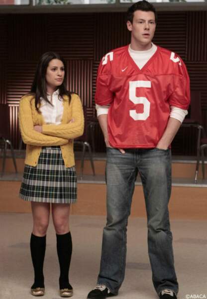Les deux acteurs dans une scène de la saison 1 de Glee
