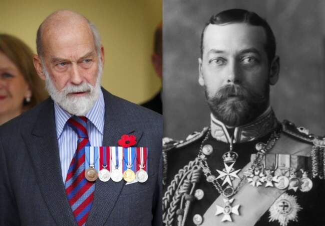 Le prince Michael de Kent, cousin germain de la reine Elizabeth, et son grand-père le roi George V…