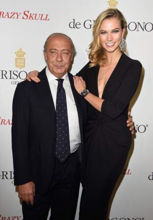 Fawaz Gruozi, fondateur de marque De Grisogono, et la mannequin Karlie Kloss