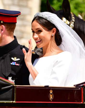 Meghan et Harry lors de leur mariage à Windsor le 19 mai 2018
