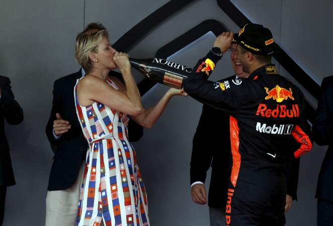 Charlène de Monaco semblait s'éclater pour le Grand Prix !