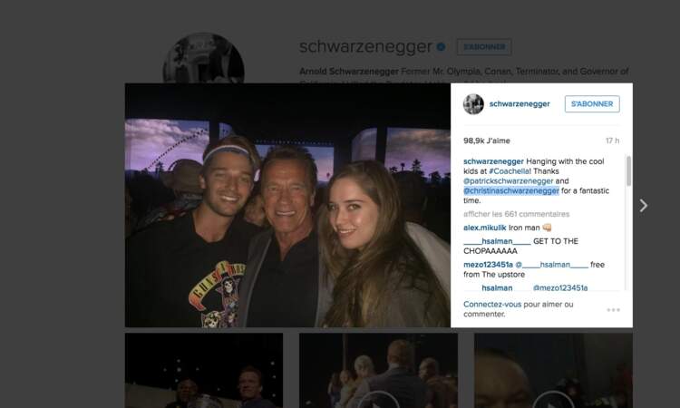 Arnold Schwarzenegger et ses enfants Patrick et Christina