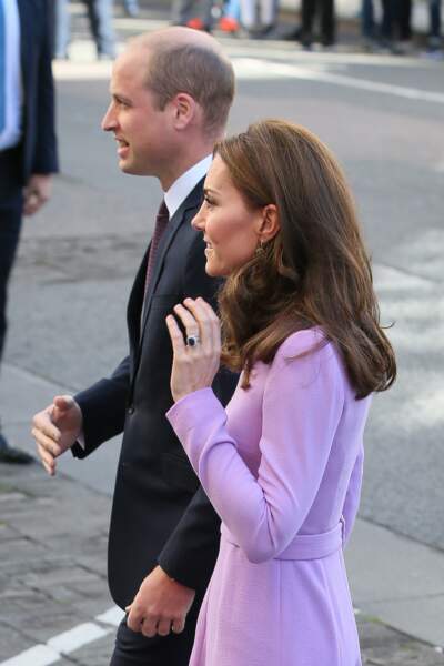 Le prince William et Kate Middleton sensibilisent à la santé mentale, au County Hall de Londres, le 9 octobre 2018.