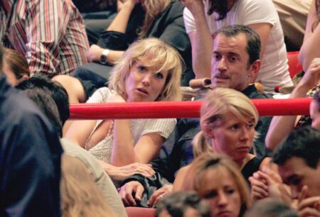 Christophe Dechavanne et sa femme Stéphanie au concert de Madonna en 2004