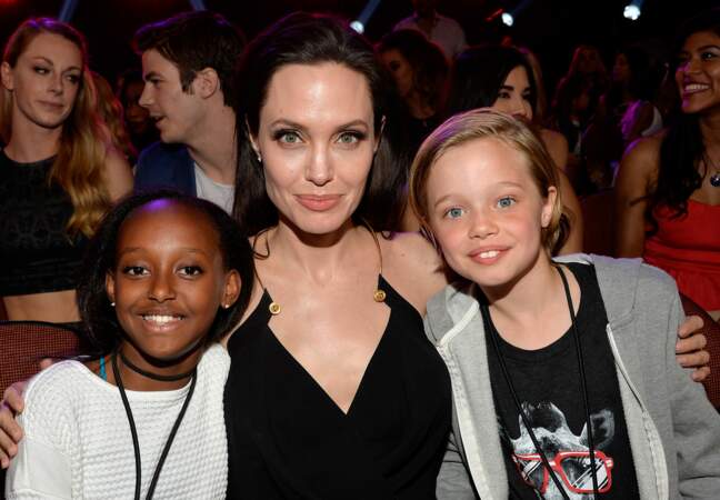 Angelina Jolie avec Shiloh et Zahara