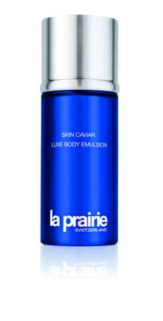 La Prairie offre aussi des trésors d'actifs régénérants pour prendre soin de son corps : Luxe Body Emulsion.