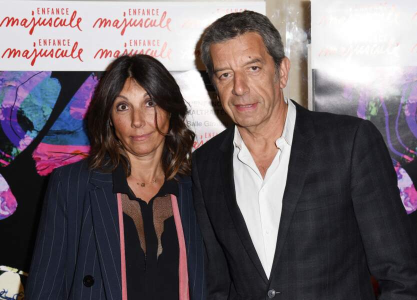 Rare sortie de Michel Cymes et sa femme Nathalie, à la salle Gaveau, à Paris, le 25 mars 2019.