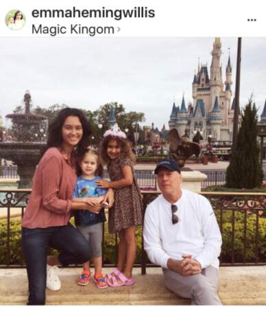 Bruce Willis à Disney World en famille