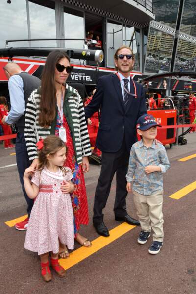 Andrea Casiraghi, sa femme Tatiana Santo Domingo et leurs 2 enfants Sacha et India 