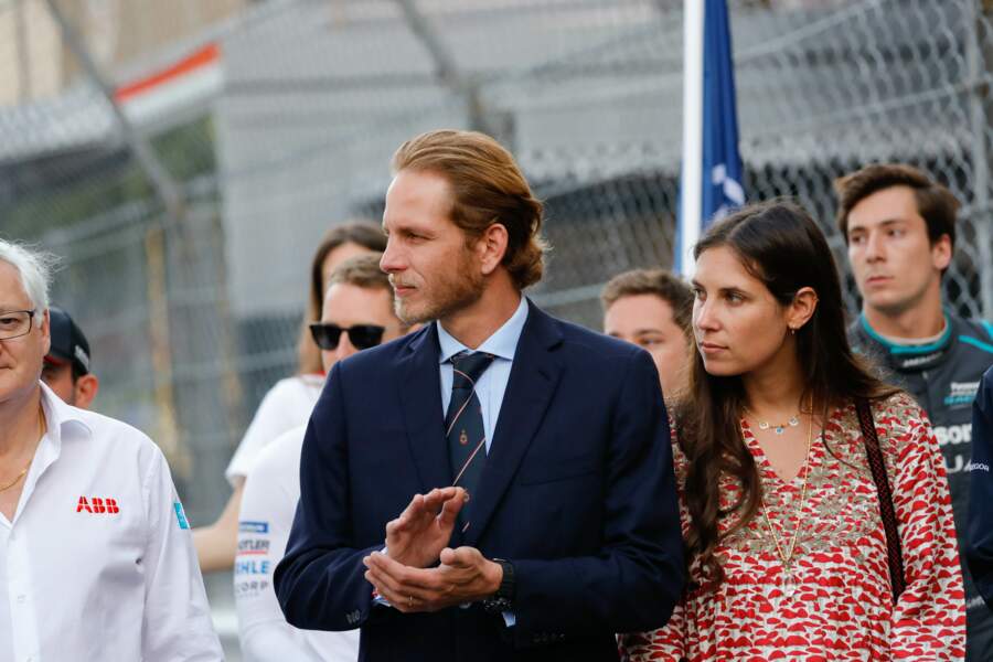 Andrea Casiraghi et sa femme Tatiana concentrés sur la course de Formule-E 