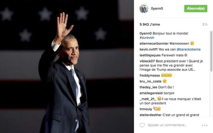 Yann Barthès a tenu à saluer Barack Obama.