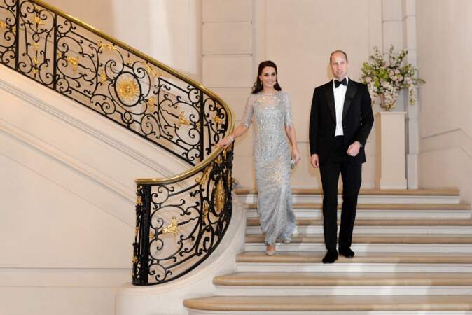 Kate Middleton et le prince William au dîner de l'ambassadeur de Grande-Bretagne à Paris, le 17 mars 2017