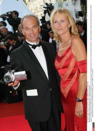 Laurent Baffie et son épouse Sandrine, très élégante sur le tapis rouge du festival de Cannes