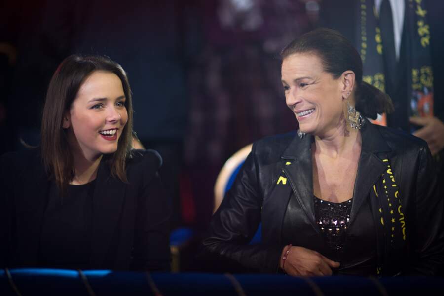 Stephanie de Monaco et sa fille Pauline Ducruet lors du festival du cirque de Monte Carlo, le 18 Janvier 2014