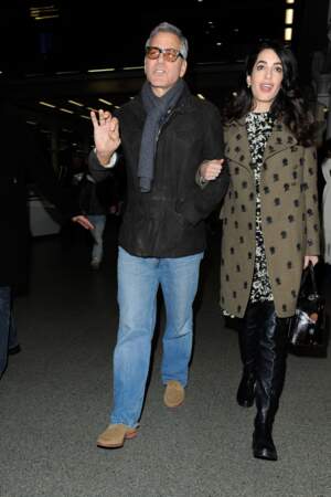 George et Amal Clooney arrivent à Londres par l'Eurostar