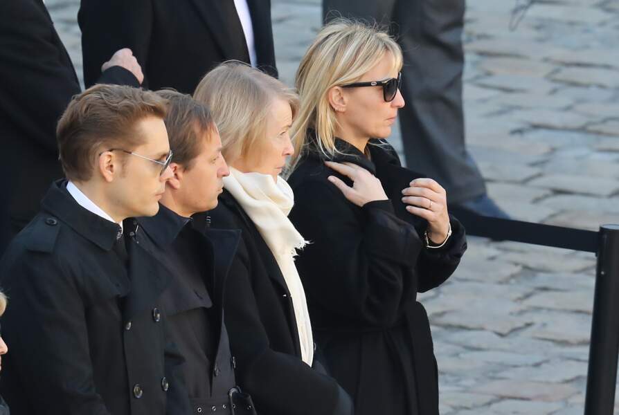 Nicolas, Mischa, Ulla et Katia lors de l'hommage national à Charles Aznavour ce 5 octobre