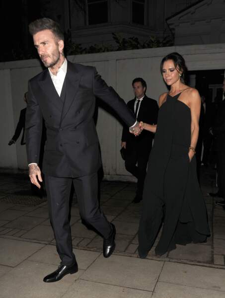 David Beckham et  Victoria Beckham à la soirée British Fashion Awards 2018