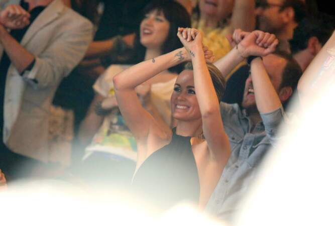 Laeticia Hallyday au concert de Johnny Hallyday à Bercy le 15 juin 2013