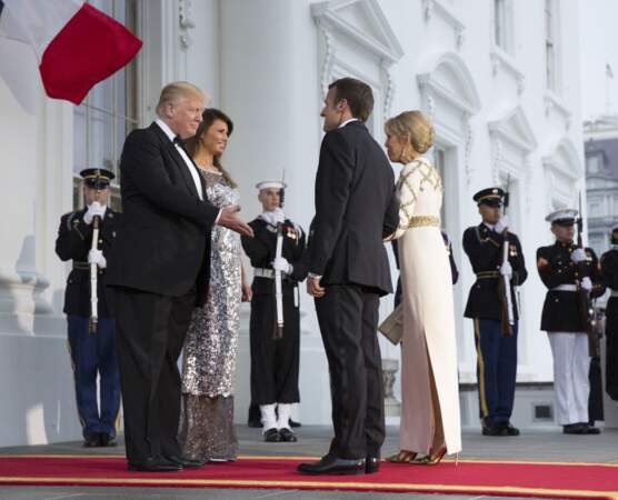 Brigitte et Emmanuel Macron reçus à la Maison Blanche le 24 avril 2018